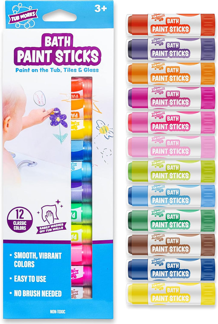 Tub Works Bath Paint Sticks - Juguete de baño 12 unidades