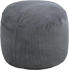 Puf otomano redondo de relleno (gris, 20 pulgadas de profundidad x 20 pulgadas de ancho x 15 pulgadas de alto)