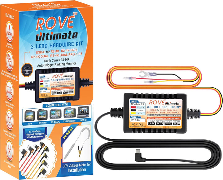 Kit de cableado para cámara de salpicadero ROVE Ultimate