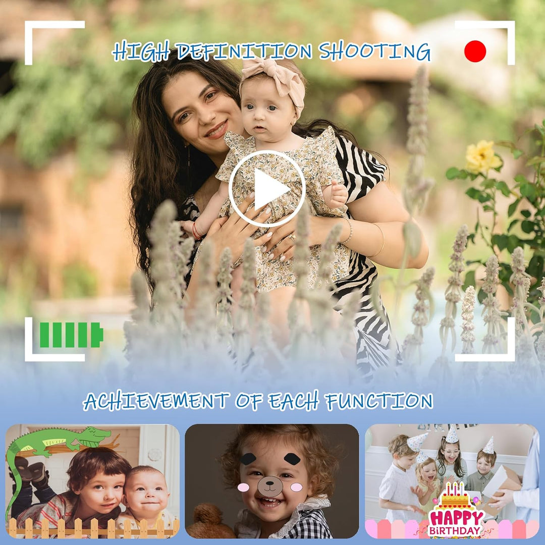 Cámara para niños con tarjeta SD de 32 GB \u2013 Cámara de video di...