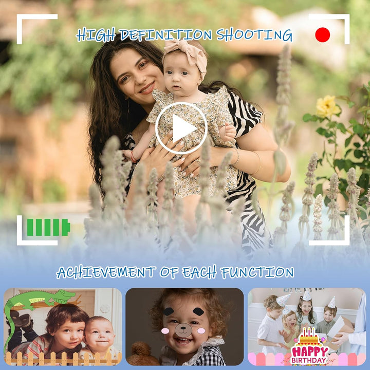 Cámara para niños con tarjeta SD de 32 GB \u2013 Cámara de video di...