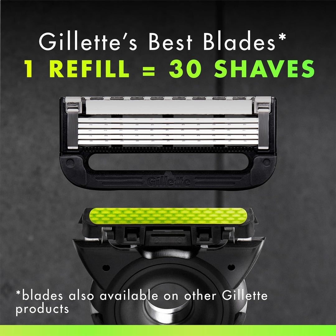 Gillette - Recambios de hoja de afeitar con barra exfoliante para m...