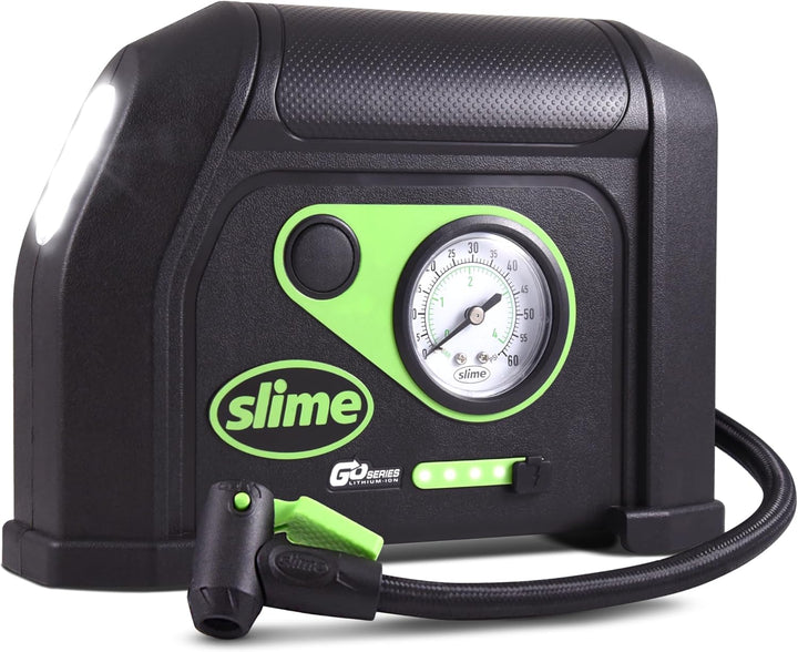 Slime 40084 Inflador de Neumáticos, Compresor de Aire Portátil Inal...