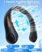 EYERZ Ventilador de Cuello Portátil - Ventilador Personal Recargabl...