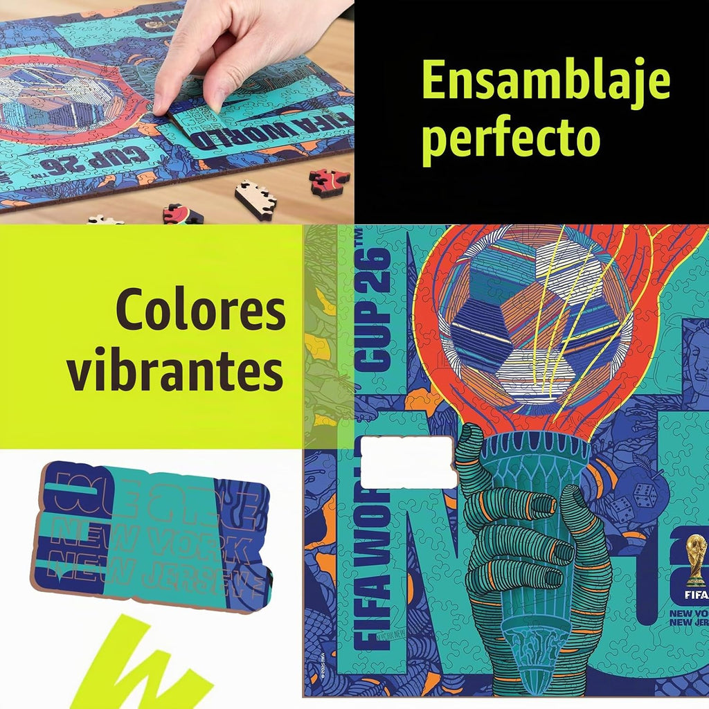 Copa Mundial de la FIFA 2026 200 piezas Rompecabezas de madera Poster NYNJ City