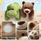 Mewkou Oso de peluche con peso de 3.5 libras, almohada de animales de felpa con peso de 24 pulgadas, bonitos juguetes de peluche kawaii, regalos para niños, adultos, adolescentes, cumpleaños, Navidad