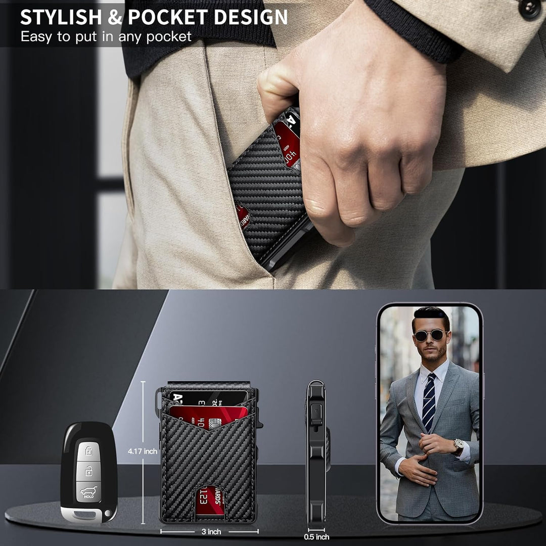 Billetera para Airtag para hombre, billetera inteligente para hombr...