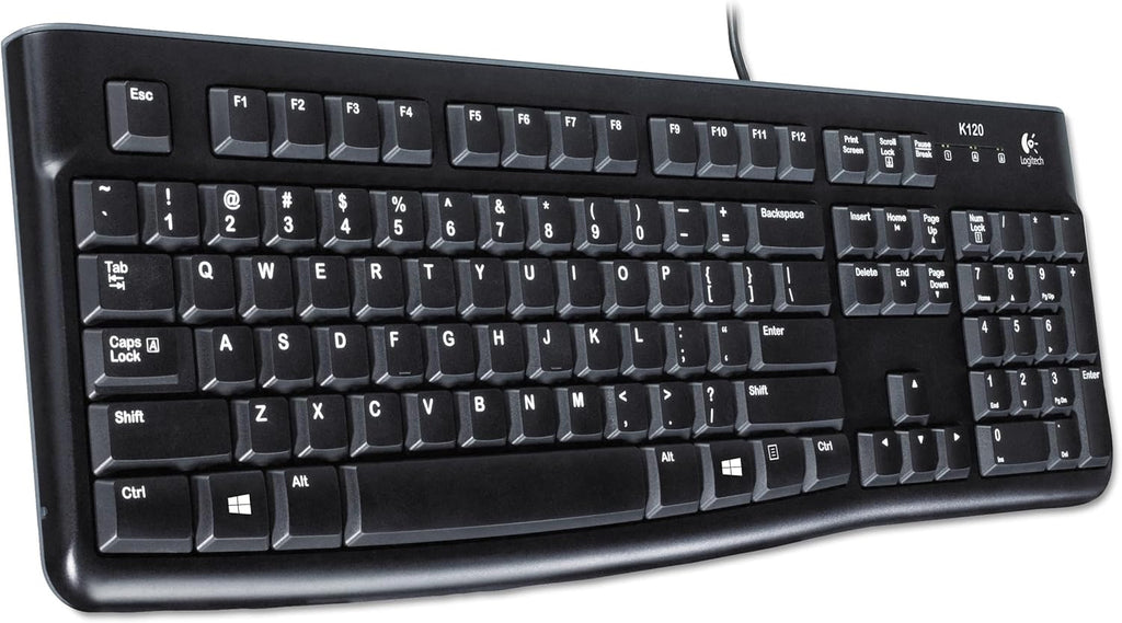 K120 teclado ergonómico de escritorio con cable USB negro