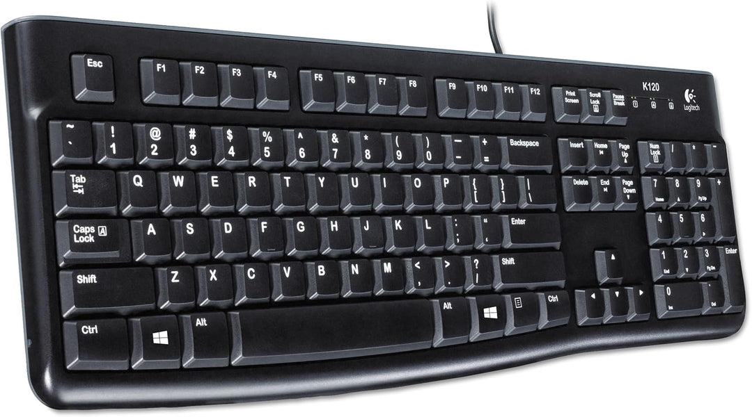 K120 teclado ergonómico de escritorio con cable USB negro