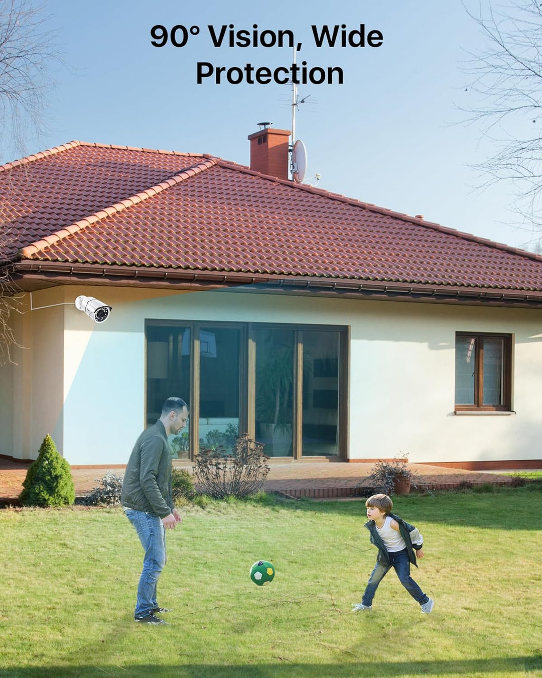 ZOSI - Cámara de seguridad 2MP 1080p para interiores y exteriores (...