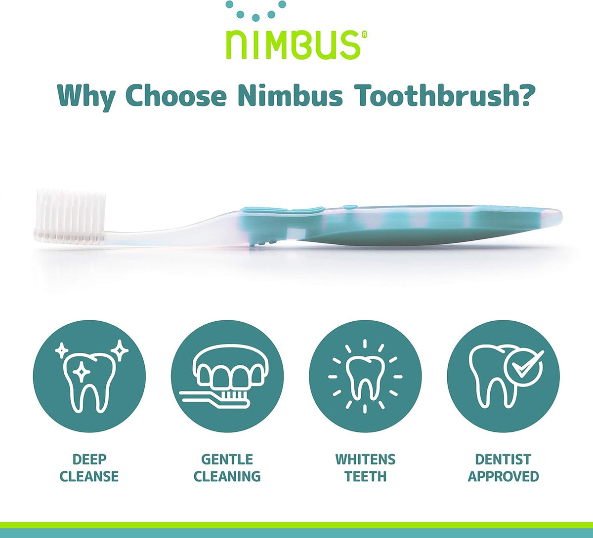 NIMBUS Cepillos de dientes extra suaves (cabeza compacta), cerdas c...