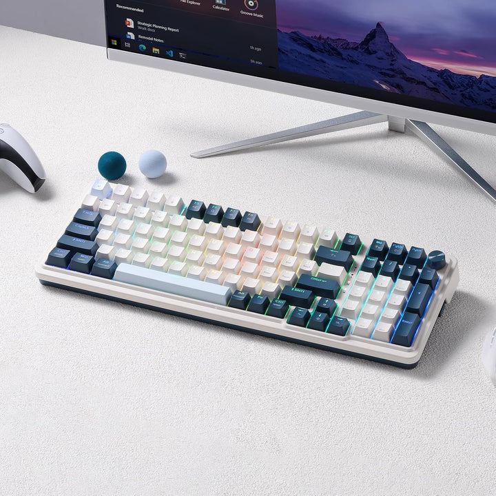 Redragon K686 PRO Teclado Gaming Inalámbrico RGB con Gasket de 98 T...