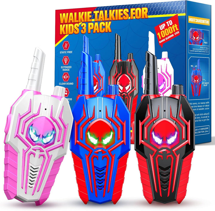 Walkie Talkies para niños y niñas: paquete de 3 juguetes para niños...
