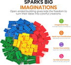 Strictly Briks Bloques grandes de juguete de construcción, compatible con Lego Duplo Set para niños pequeños y niños, juego creativo y aprendizaje, 108 juegos/colores básicos