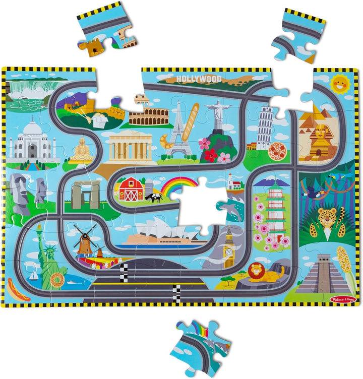 Melissa Doug Race Around The World Tracks - Rompecabezas