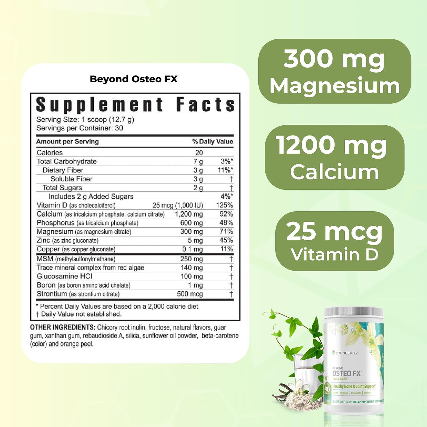 Youngevity Beyond Osteo FX - Vainilla tropical | Apoyo saludable pa...