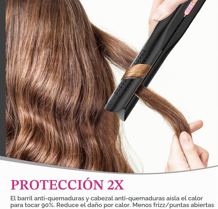 SKIMI Airflow Styler, plancha de pelo de titanio alisadora de cabel...