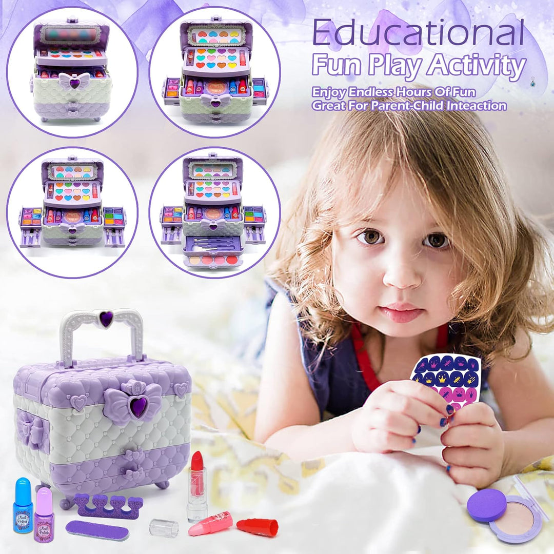 Kit de maquillaje para niños, juguetes para niñas, maquillaje lavab...