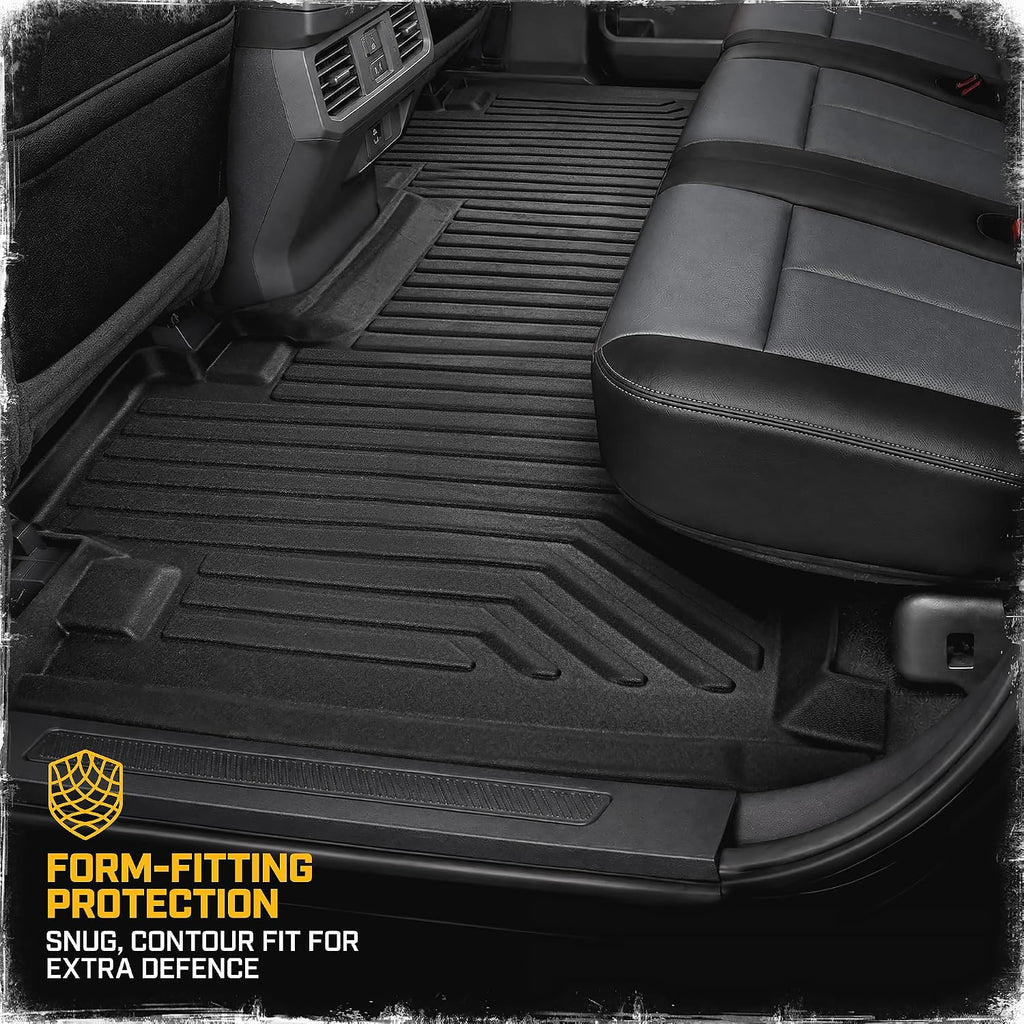 CAT® JustFit™ 3D - Tapete trasero de ajuste personalizado para Ford F-150 Super Cab 2015-2026, revestimiento de goma resistente medido por láser, accesorios para Ford F150 SuperCab