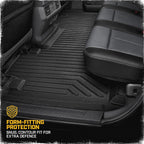 CAT® JustFit™ 3D - Tapete trasero de ajuste personalizado para Ford F-150 Super Cab 2015-2026, revestimiento de goma resistente medido por láser, accesorios para Ford F150 SuperCab