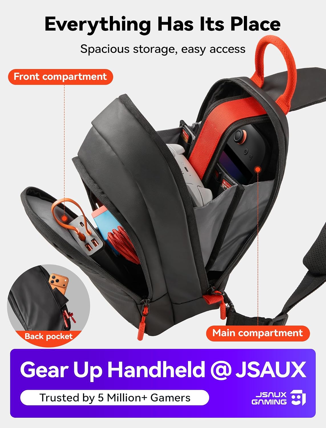 JSAUX Bolsa bandolera para Switch 2, Steam Deck y ROG Xbox Ally X