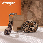 Wrangler - Cartera de pulsera con llavero para mujer, con doble bolsa occidental, cartera para tarjetas de crédito