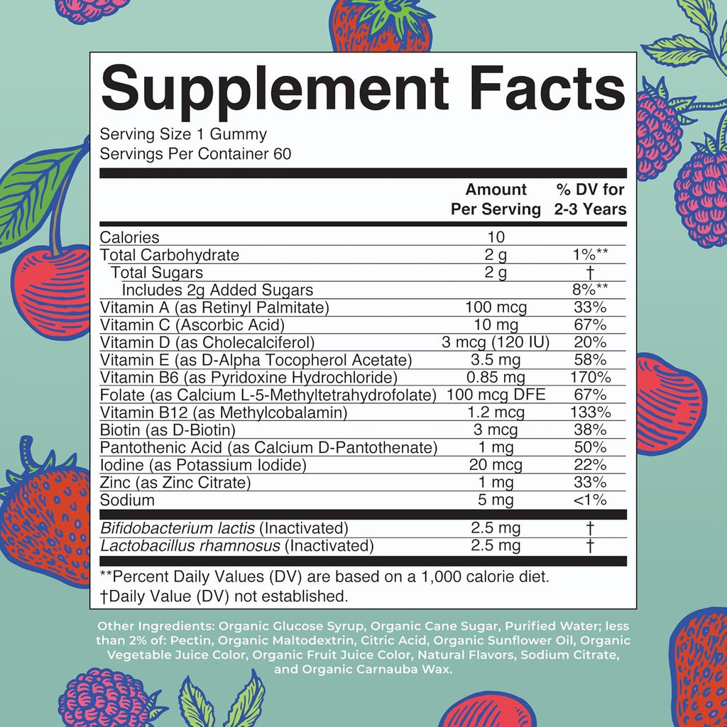 MaryRuth Organics Gomitas multivitamínicas postbióticos