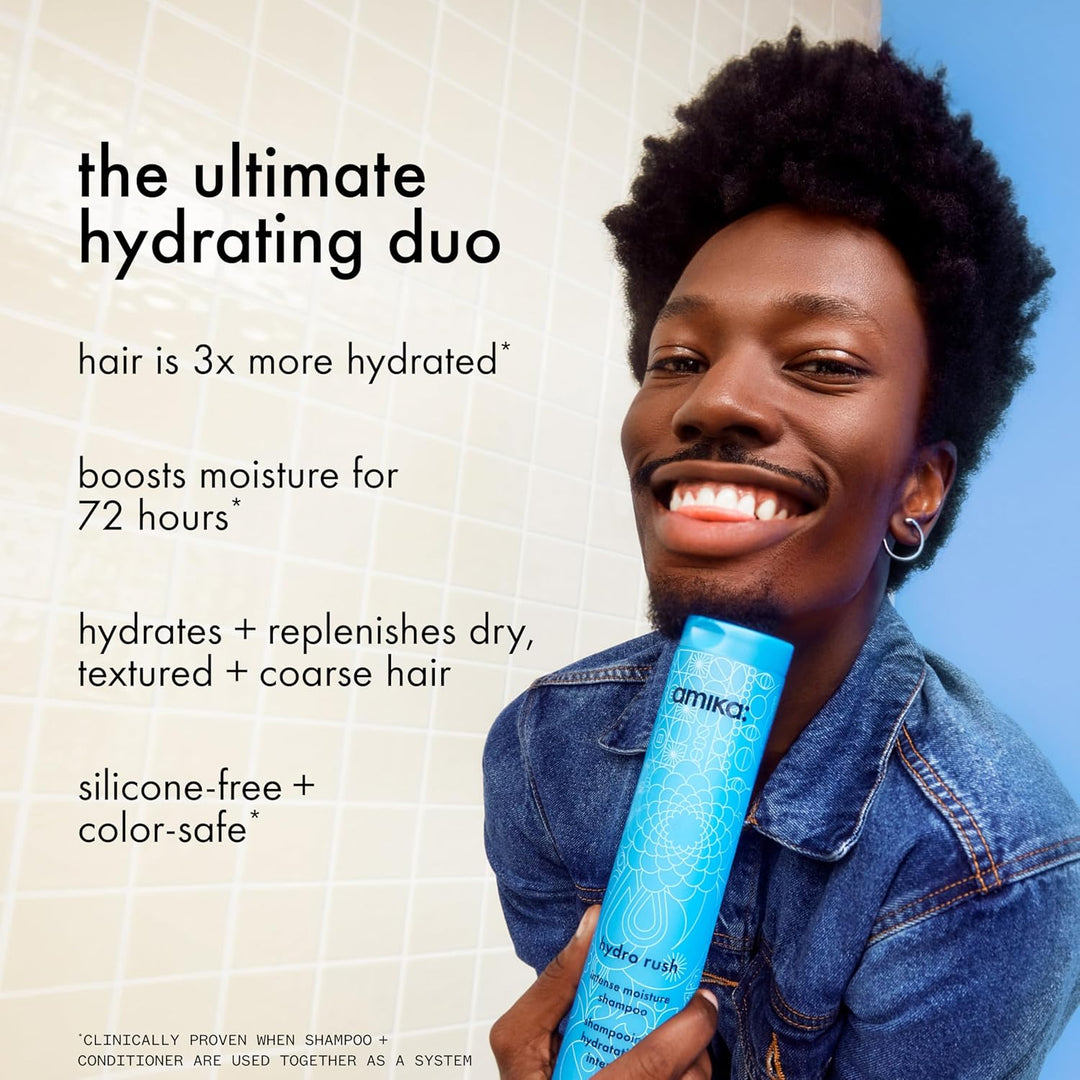 amika acondicionador hydro rush de humedad intensa con ácido hialur...