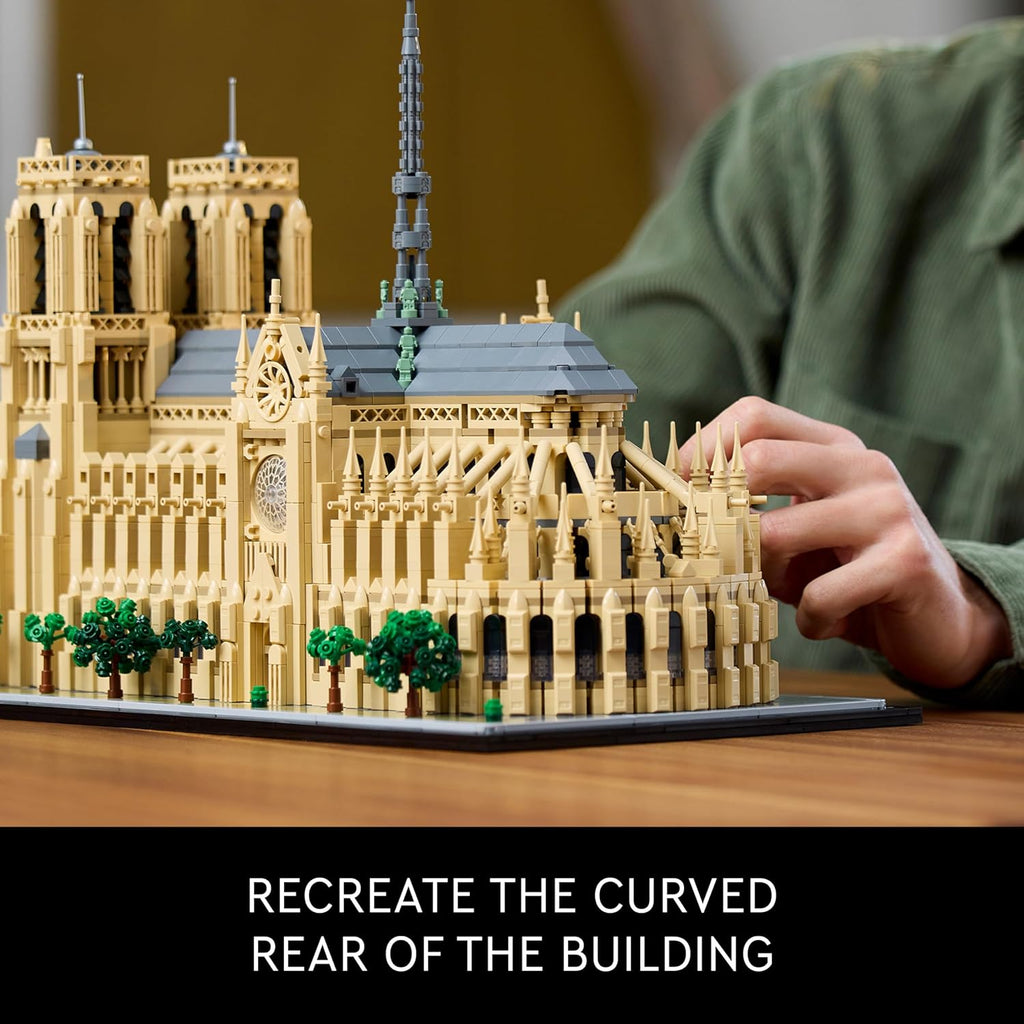 LEGO Architecture Réplica de Notre-Dame de Paris, Kit de Modelo Arquitectónico, Set de Construcción Coleccionable para Adultos, Souvenir para Construir y Exhibir, Idea de Regalo para Amantes de la