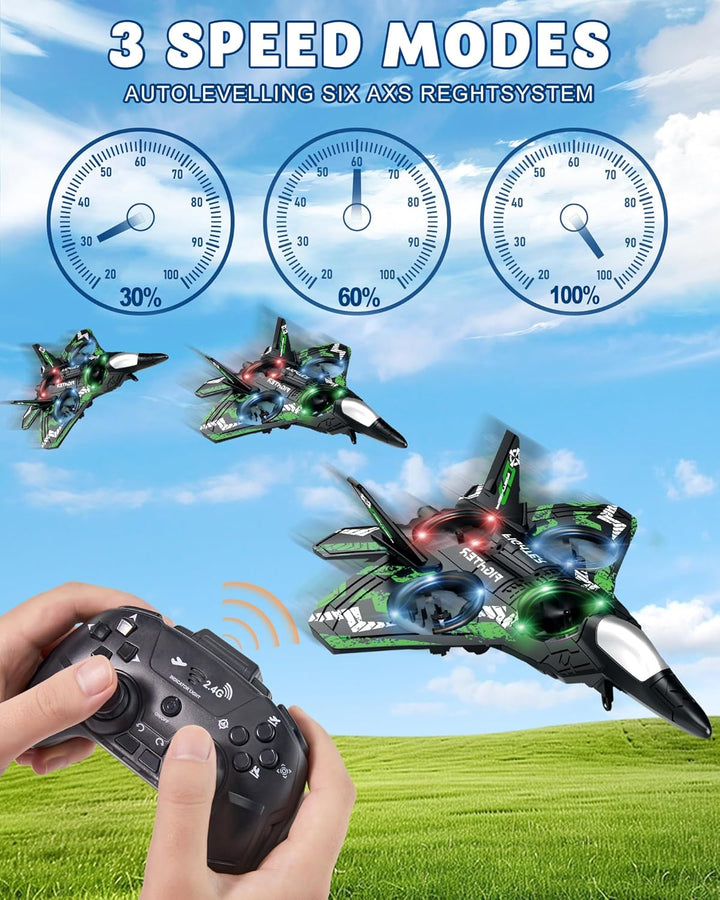 JoyRapt Drones para niños con forma de avión a control remoto, avió...