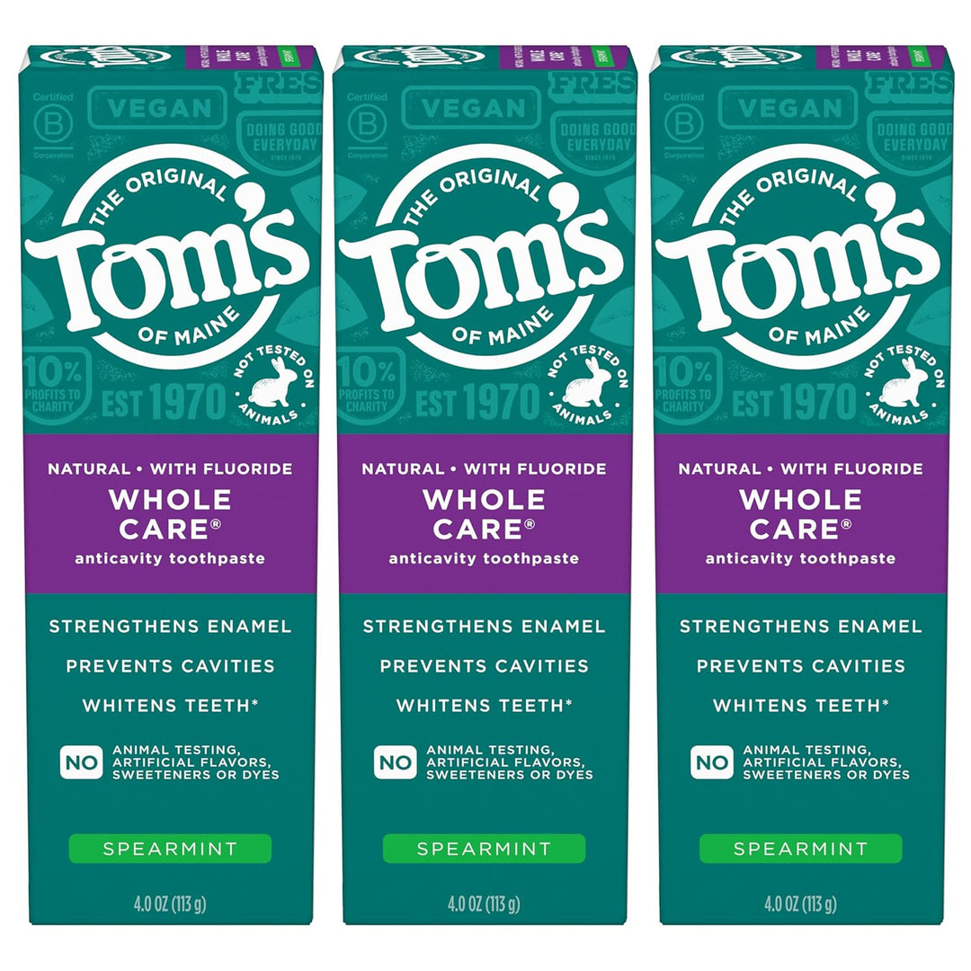 Tom's of Maine Whole Care Pasta de dientes natural con flúor, m...