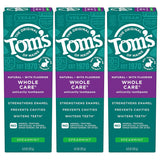 Tom's of Maine Whole Care Pasta de dientes natural con flúor, m...