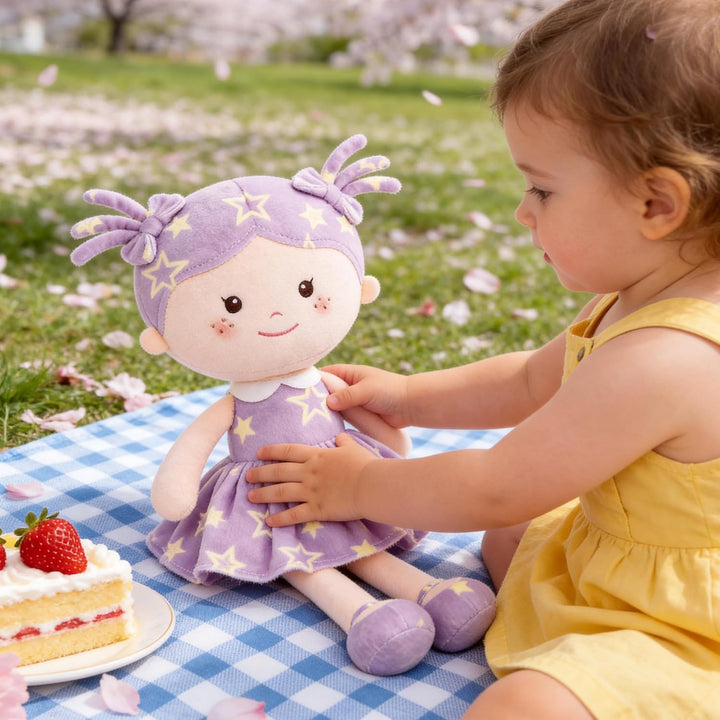 Onetoo - Muñeca de trapo de bebé de peluche suave para niñas, prime...