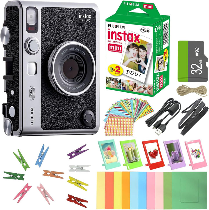 FUJIFILM INSTAX MINI EVO - Cámara instantánea híbrida + película Fu...
