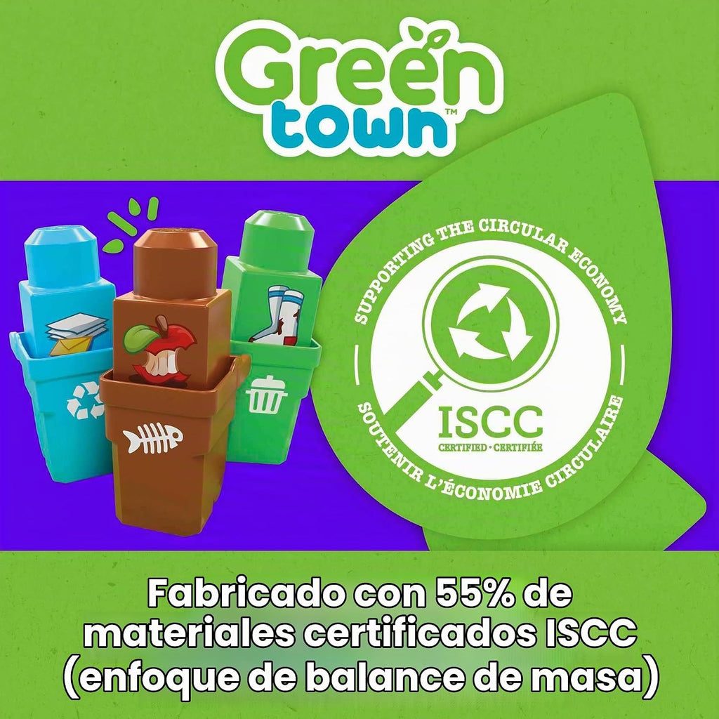 MEGA BLOKS Fisher-Price - Bloques de construcción para niños pequeños, escuadrón de clasificación y reciclaje de Green Town con 15 piezas, 2 figuras, ideas de regalo de juguete para niños