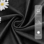 Cortinas opacas de terciopelo negro de 84 pulgadas de largo para dormitorio