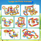 Juego de tren eléctrico para niños, 321 piezas (118 pistas + 2 autos) juego de tren magnético para niños pequeños, juguetes STEM regalos de cumpleaños para niños de 3 a 12 años, kits de pista de