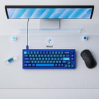 Q2 - Perilla de interruptor con retroiluminación RGB intercambiable, color azul