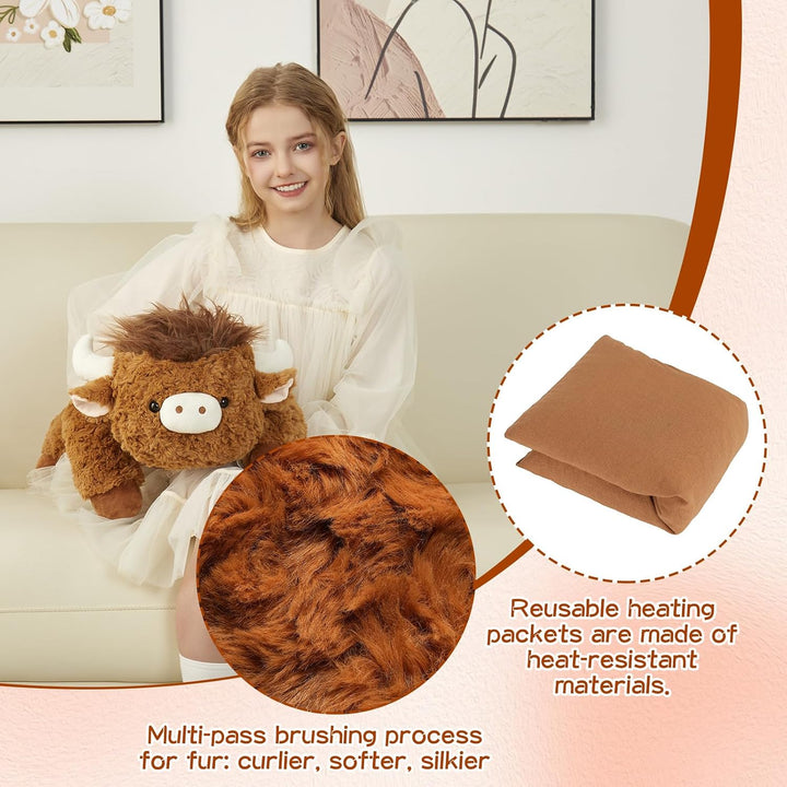 GILFWM Animales de peluche con peso de 25 pulgadas, 5 libras, vaca...