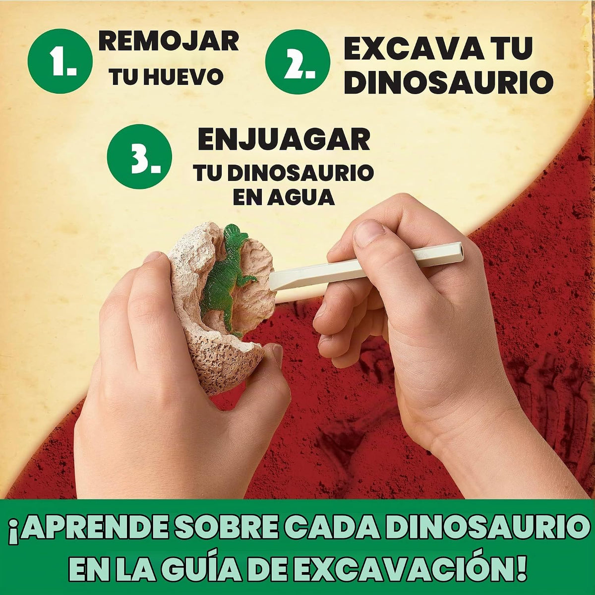 MindWare ¡Desenterralo! Kit de excavación de huevos de dinosaurio