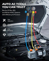 Orion Motor Tech - Bomba de vacío y juego de medidores de AC, bomba...