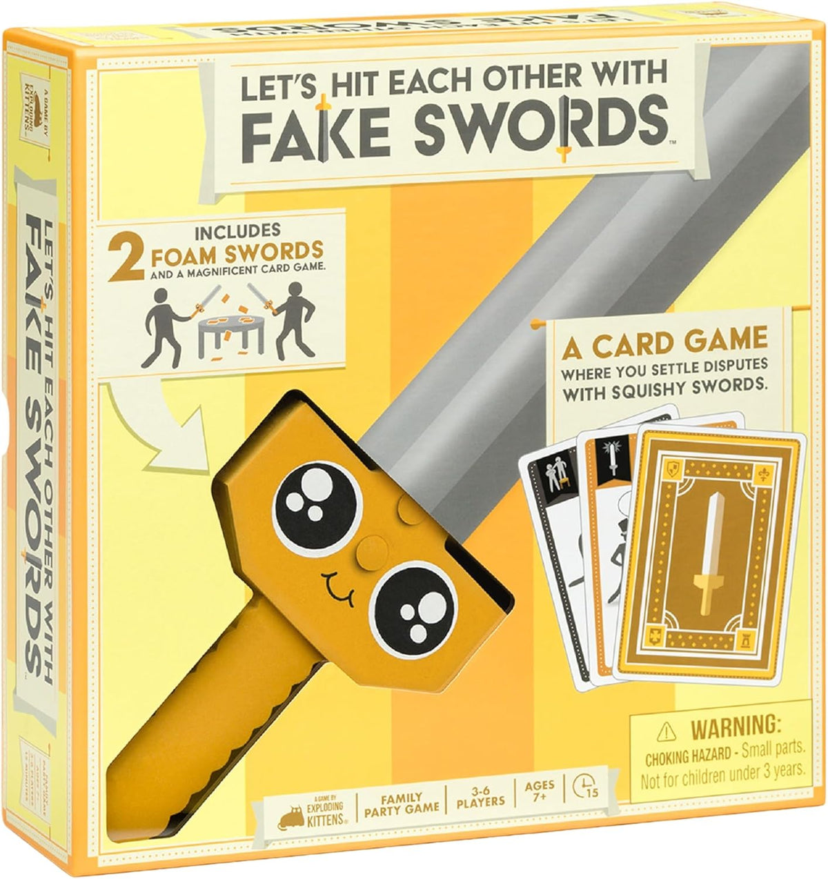 Exploding Kittens Let's Hit Each Other con Fake Swords, 3-6 Players