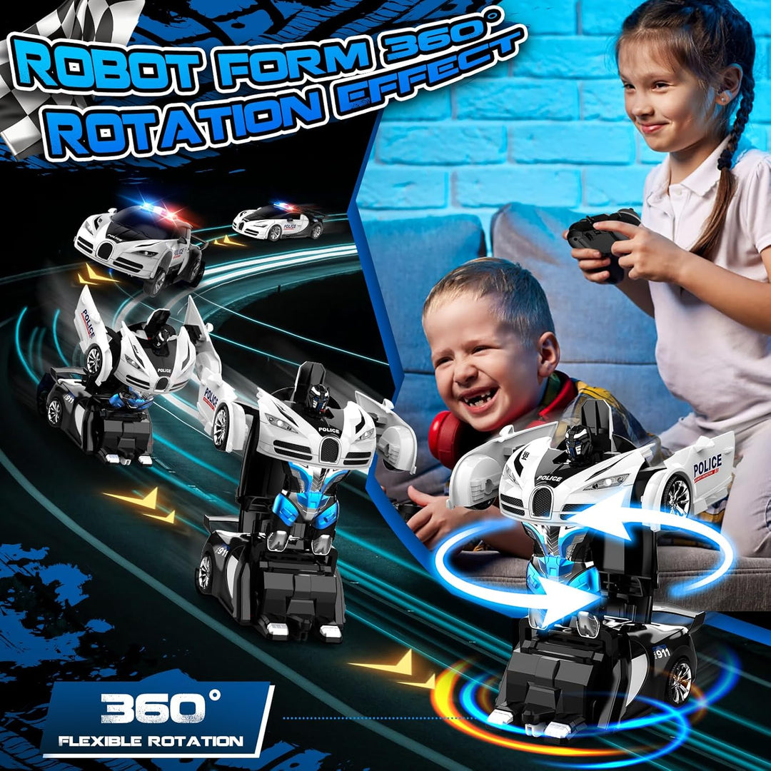 AONEPTR Auto de control remoto, un clic que se convierte en robot,...