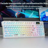Aula F98Pro V3 - Teclado mecánico inalámbrico con pantalla y perill...