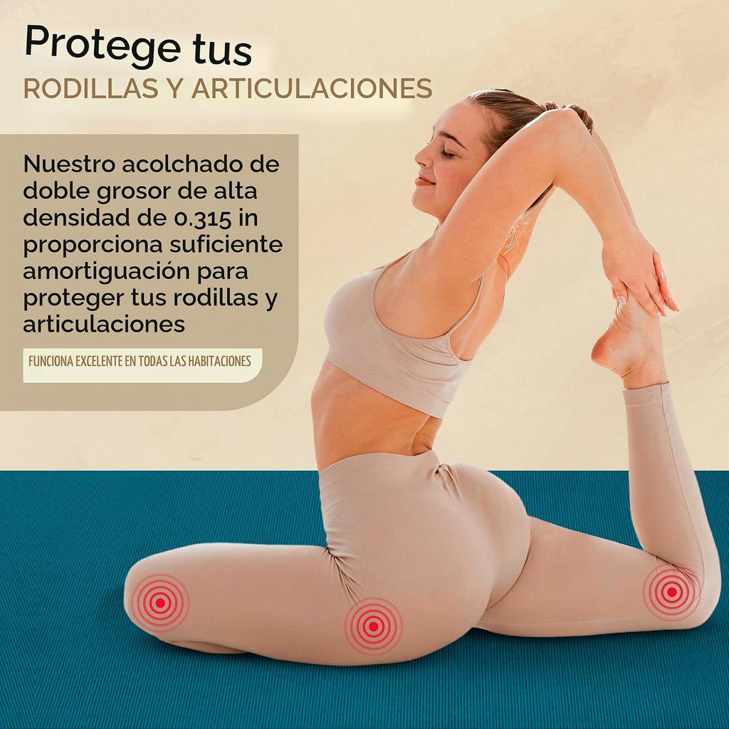 Gorilla Mats Esterilla de Yoga Premium Grande – 6 x 4 pies, 7 x 5 pies (8mm) extra gruesa y ultra cómoda, antideslizante, esterilla de ejercicio descalzo – funciona muy bien en cualquier suelo para