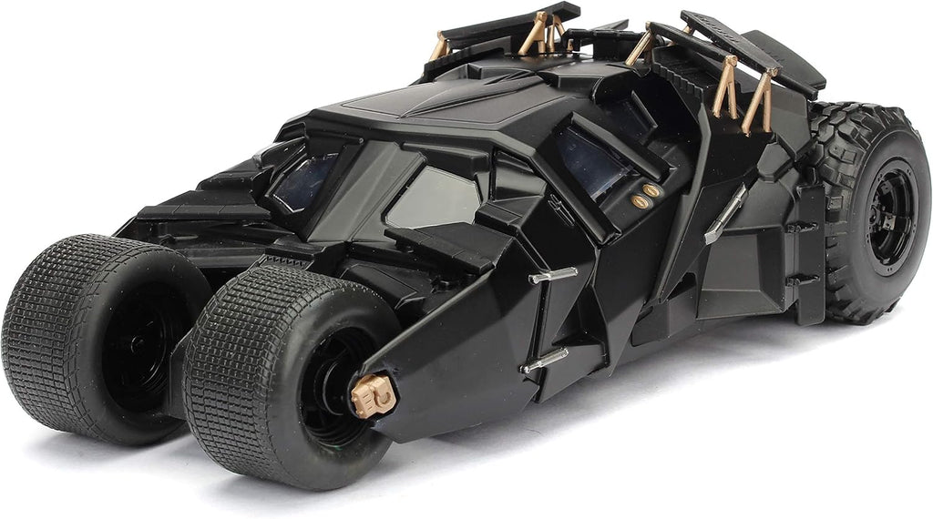 Jada Toys DC Comics 2008 El Caballero Oscuro Batimóvil con figura de Batman, vehículo coleccionable de metal fundido a escala 1:24, niños, metales, 2008, multicolor estándar