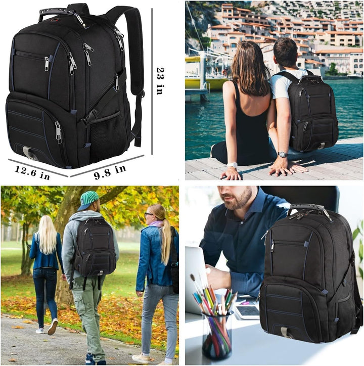 LTINVECK Mochila de viaje extragrande para portátil de 50 L, azul,...