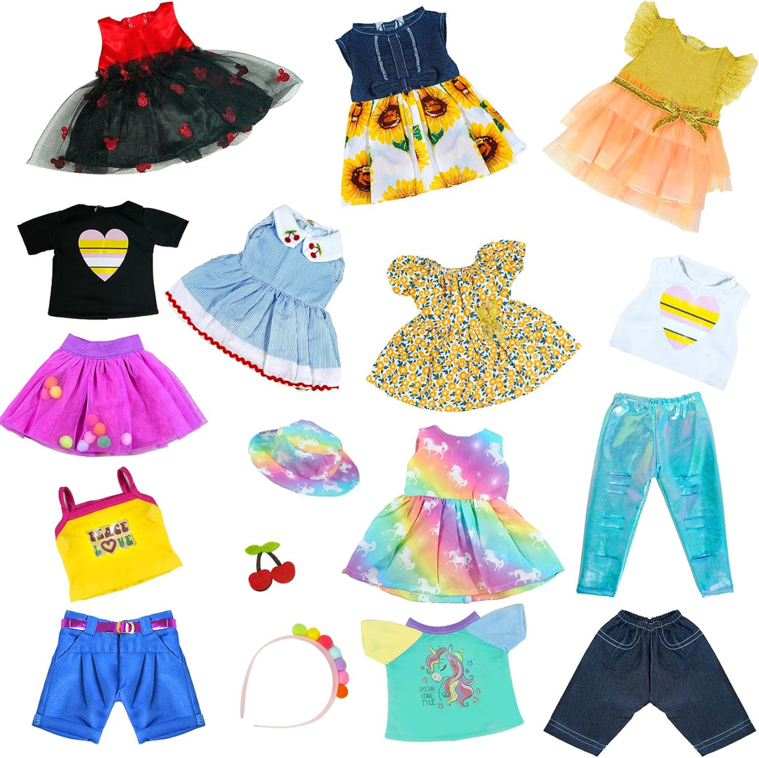 Accesorios de ropa de muñeca americana de 18 pulgadas, 18 piezas de...