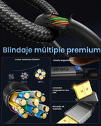 Silkland Cable USB-C a DisplayPort 2.1 80Gbps 16K@60Hz 8K@240Hz 2 m (6.6 ft)