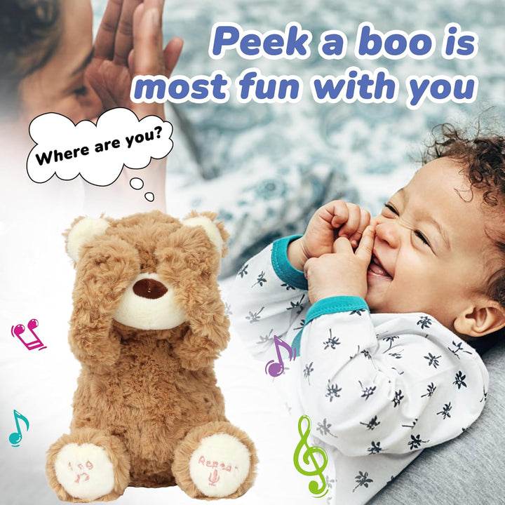 Hopearl Oso de Peluche Interactivo Peek A Boo Repite lo que Dices O...